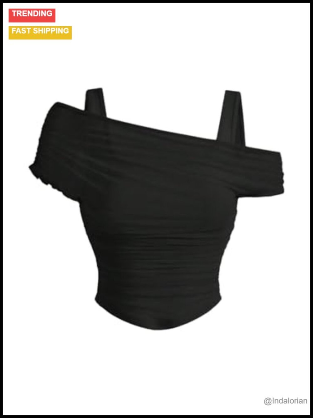 Women's Off Shoulder Mesh Crop Top Short Sleeve Asymmetrical Neck Slim Fit Y2K